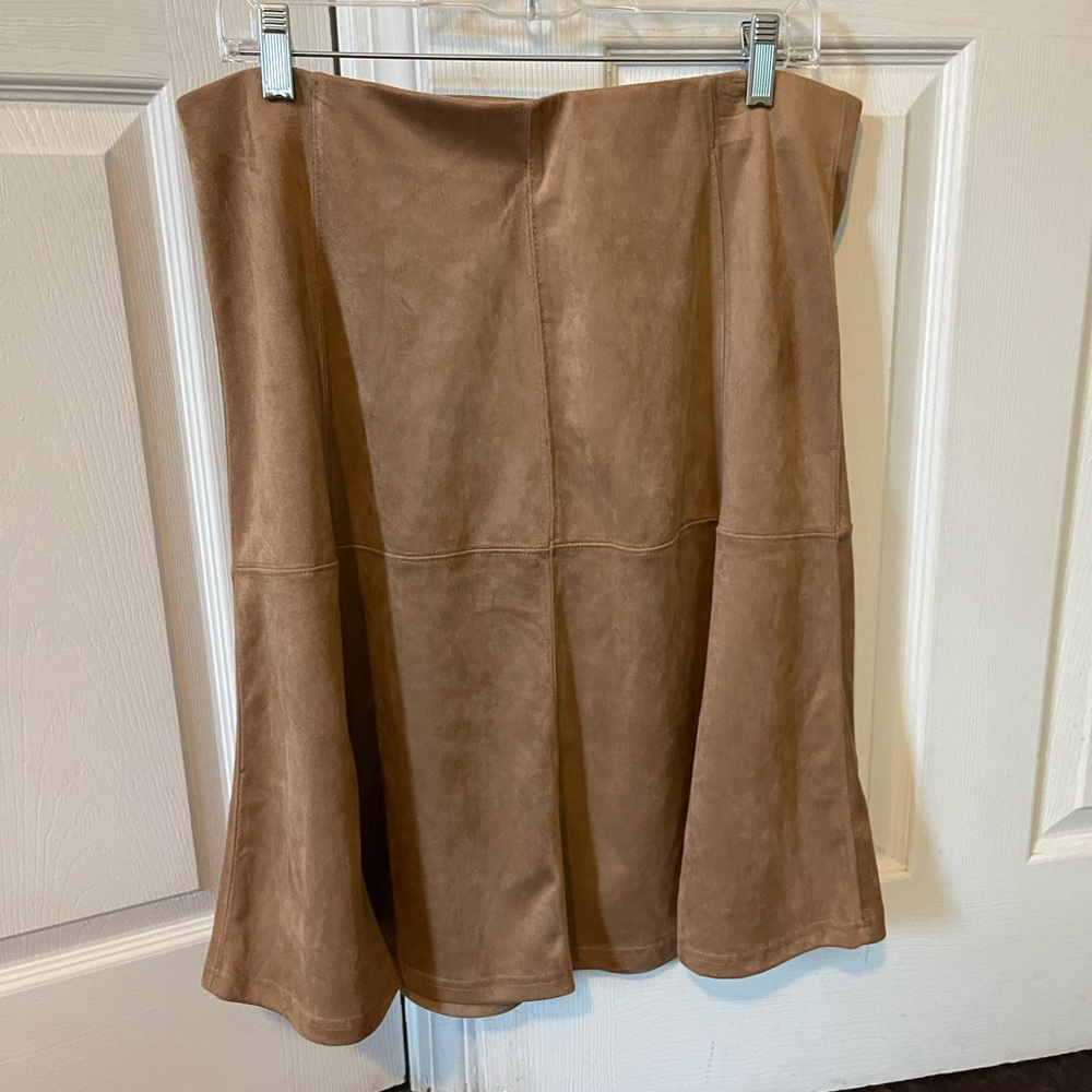 Westport Flare skirt faux suede